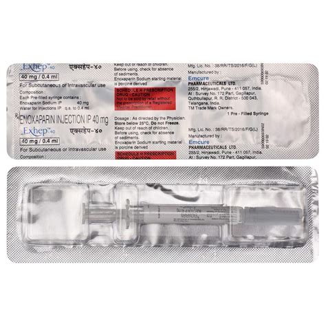 Exhep 40 - Syringe of 0.4 ml Injection : Amazon.in: Health & Personal Care