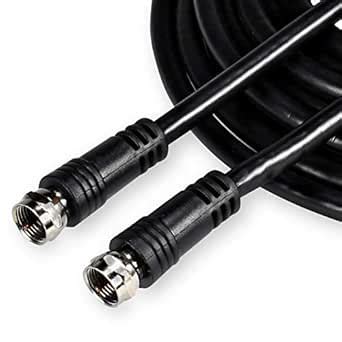 ONN 25-Foot, 2-Connection RG-6 Coax Cable for F-Type Jack, Black ...