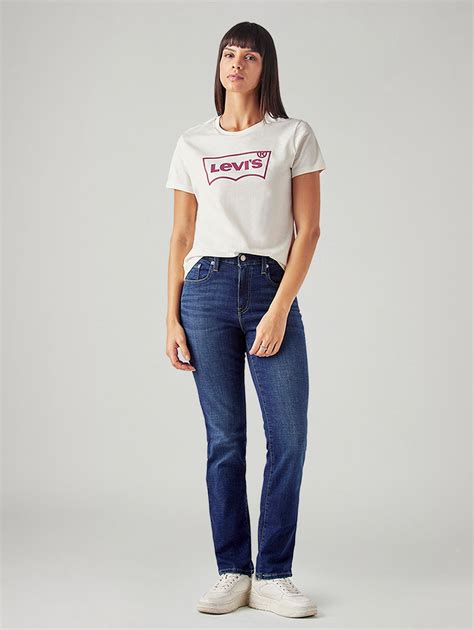 Women's 724 Dark Indigo Slim Straight Fit High Rise Jeans – Levis India ...