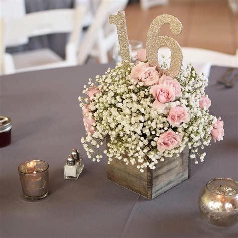 Sweet 16 Table Centerpiece Ideas - onesilverbox