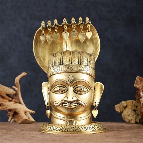 Buy Elegant Brass Shiva with Mukhalingam and Naga Aura Statue – 13 ...