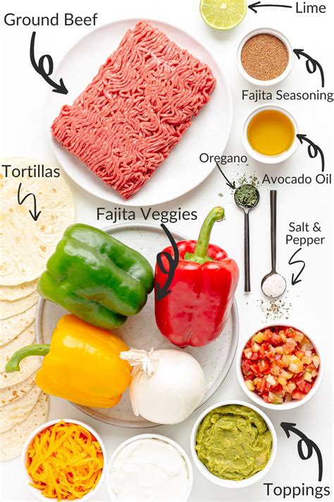 Ground Beef Fajitas | Maple + Mango