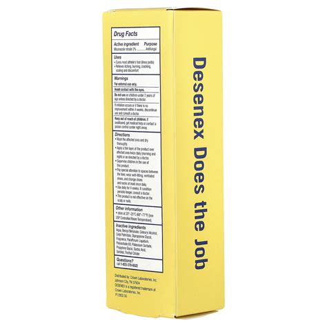 Desenex Antifungal Foot Cream with 2% Miconazole Nitrate, Clean Fresh ...