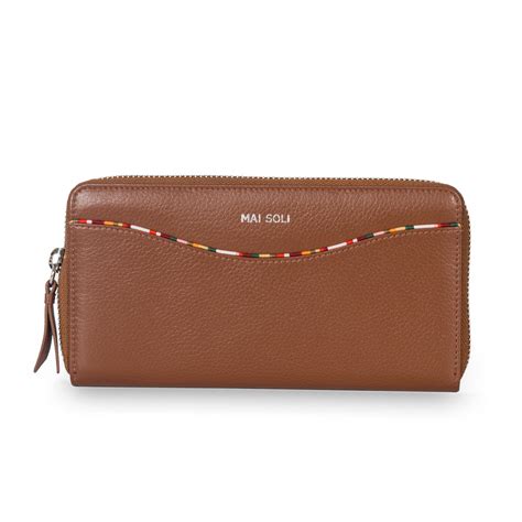 Charlotte Zip-around Wallet - Cognac Brown – Mai Soli
