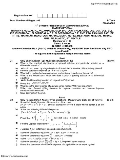 B.Tech First Semester Maths Matrix 的图像结果