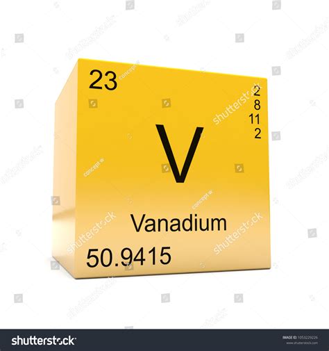Vanadium Chemical Element Symbol Periodic Table 스톡 일러스트 1053229226 | Shutterstock