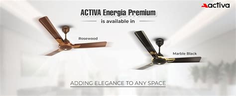 Buy ACTIVA Energia Premium 1200mm Noiseless Ceiling Fan, 3 Blade, 380 ...