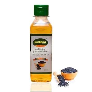 Narbhavi Cold Pressed Black Sesame Oil/Gingelly/Til Oil, 100% Pure ...