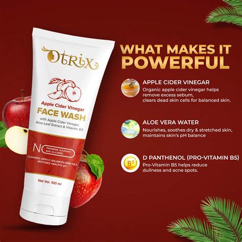 Buy OTRIX APPLE CIDER VINEGAR FACE WASH Online & Get Upto 60% OFF at ...