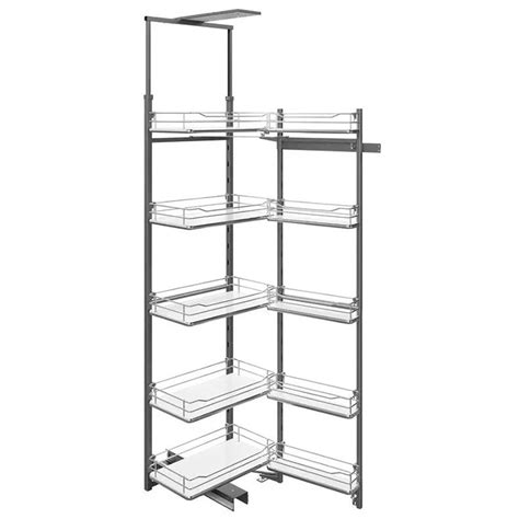 Hafele Pantry Unit 1900-2200mm 5 Solid Base Chrome Basket
