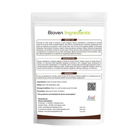 Buy Bioven Ingredients Cream & Cookie Flavour Powder Online | Online ...