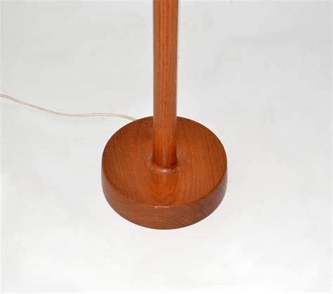 Floor Lamp in Teak Wood with Leather Shade by Uno and Östen ...