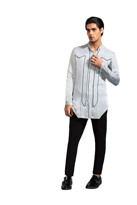 YOKE PIPING KURTA – Kunal Rawal