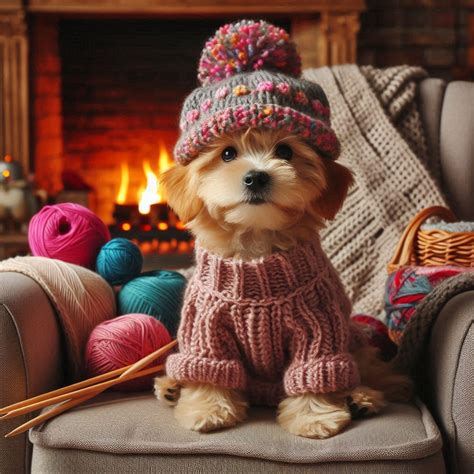 Cute Crocheted Dog Sweater