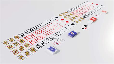 Standard 52-Card Deck of French-Suited Playing Cards 3D Model by 3Dmae