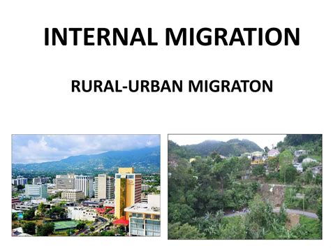 Urban and rural areas | PPTX - migration of rural people to urban areas