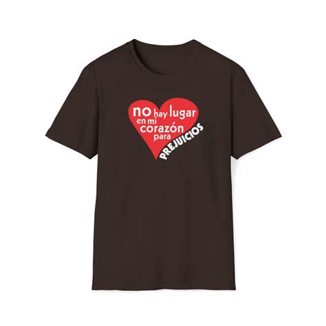 Spanish No Room in my heart for Prejudice T-Shirt - Bahai Resources