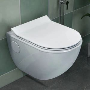 Plantex Ceramic Wall Hung Commode/Rimless Western Toilet/Soft Close ...
