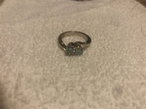 Buy Natural Blue Diamond Sterling Silver White Gold Ring Online in ...