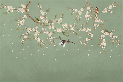 Sage Green Chinoiserie Wallpaper – Myindianthings