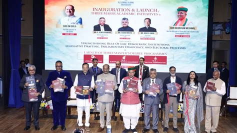 Lok Sabha Speaker And Law Minister Launch JGU's New Master's Programmes ...