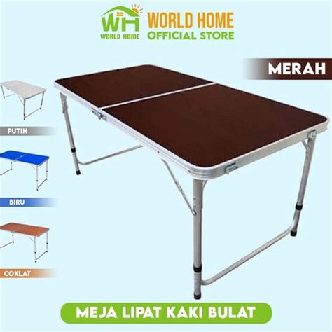 Jual Meja Kerja Lipat Koper Alumunium Meja Portable Model Kaki Bulat ...