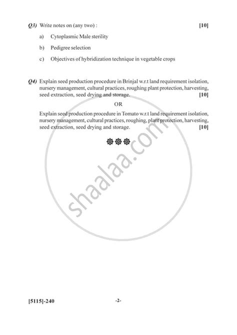 Vegetable Seed Production 2016-2017 Bachelor of Science (Vocational ...
