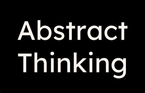 Image result for Abstract Thinking Examples