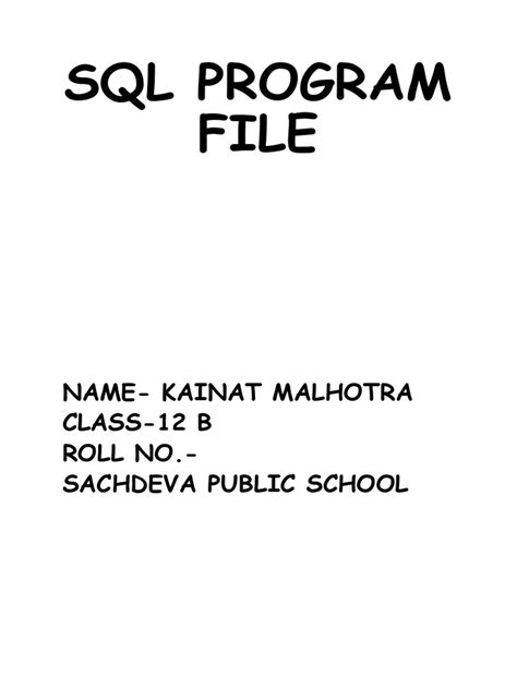 Image result for SQL File Example