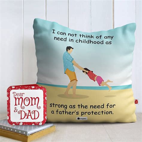 Buy Indigifts Cushion Cover with Filler| 12X12 Inches |Fathers ...