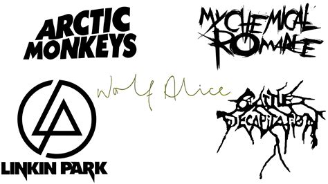 History of rock band logos from the 1960s to the present day