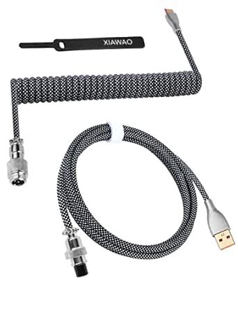 Coiled USB C Key Board Cable for Gaming Keyboard, Mechanical Keyboard ...