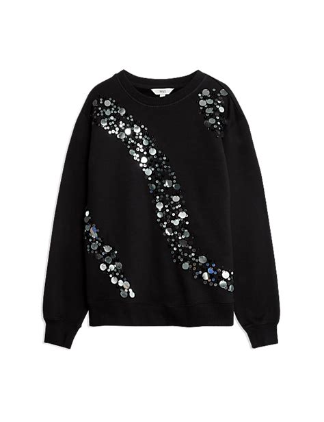 Buy Pure Cotton Sparkly Sweatshirt at Marks & Spencer