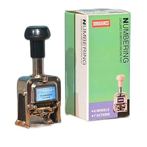 Dinojames N-607 Numbering Machine 6 Digit of Big Characters : Amazon.in ...