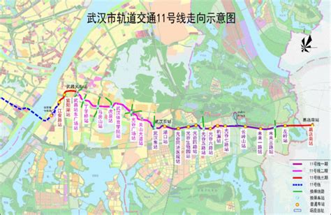 武汉市轨道交通12号线(江北段)线路走向示意图|ZZXXO