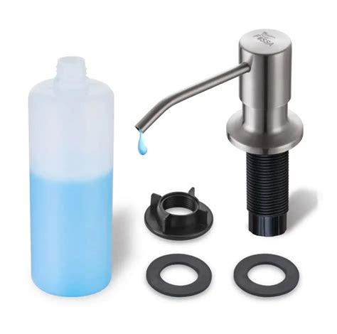 Fossa Brushed Nickel Built-In Kitchen Soap Dispenser 300ml Refillable ...