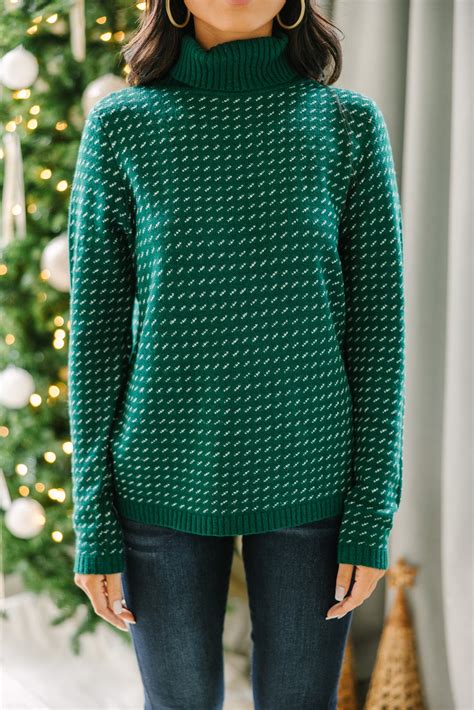 Everything You Need Forest Green Turtleneck Sweater – Shop the Mint