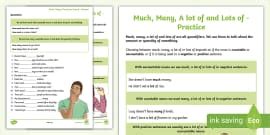Much or Many? Activity Sheet (teacher made) - Twinkl