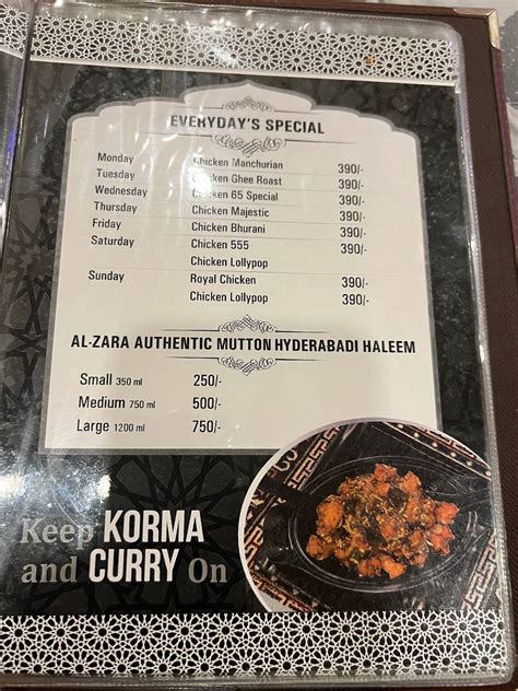 Menu at Al Zara Mandi Arabian Restaurant, Bengaluru, 147