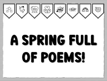 A SPRING FULL OF POEMS! Poetry Bulletin Board Kit school resource by ...