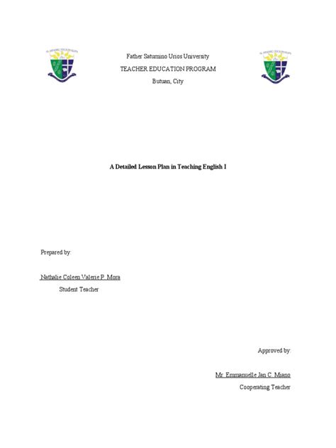 Image result for Example of Lesson Proposal