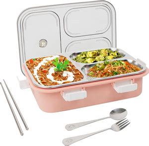 Flipkart.com | FUNVERSE Stainless Steel Lunch Box Leak Proof with Spoon ...