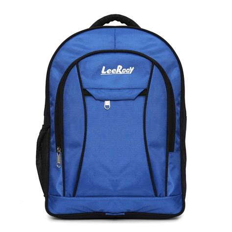Buy LeeRooy Blue Tycoon Premium Canvas 32L Laptop Bag/School Bag ...