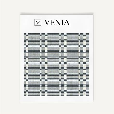 Geometric Upholstery Fabric – Blue Grid Plaid – Venia Home