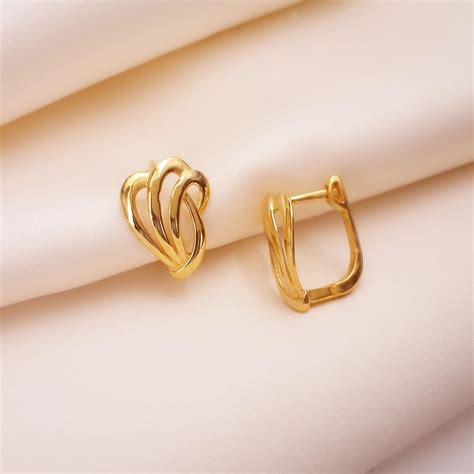 Buy Celtic Knot Gold Hoop Earrings 22 KT yellow gold (3.5 gm). | Online ...