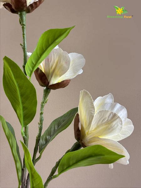 Magnolia Flower Stick - White, Green – Blooming Floret