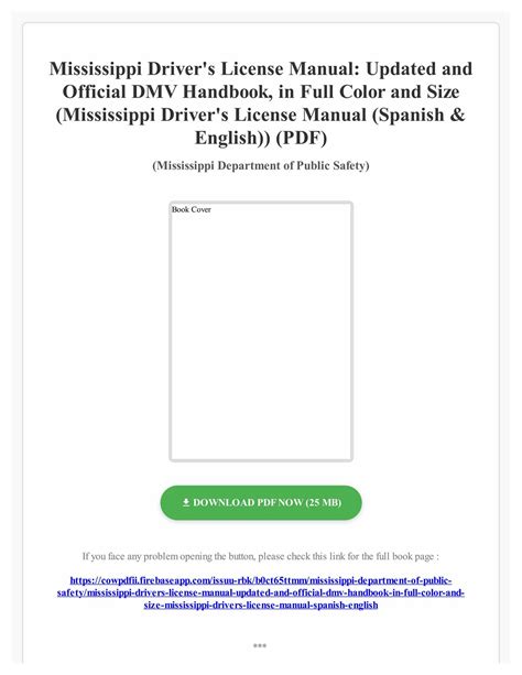 (FREE) (PDF) Mississippi Driver's License Manual: Updated and Official ...