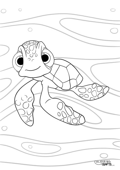 Squirt Finding Nemo Coloring Page