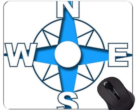 Yanteng Compass Mouse Pad with Locking Edge,Vintage Compass Lies On an ...