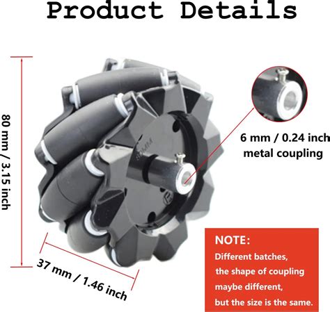 Swaytail Premium 80mm Mecanum Wheel for AGV Robot Car India | Ubuy